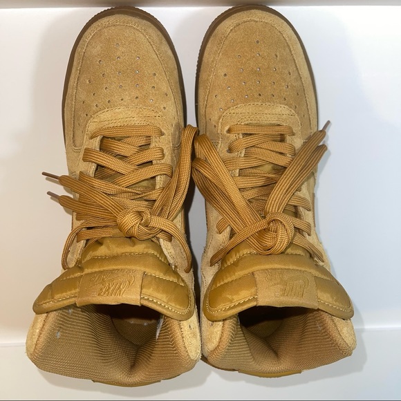 Nike Air Force 1 High LV8 GS Youth AF1 Wheat 🌾 Gum Light Brown #K0262700 *NO📦 - Picture 7 of 16